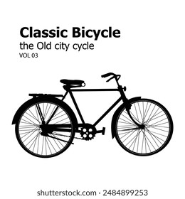 Classic Bicycle VOL 3 the Old city cycle Illustration vector drawing