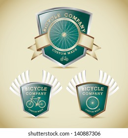 Classic Bicycles Vector Label Collection