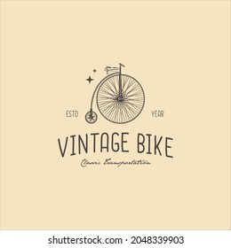 Classic Bike Logo Design Vector Image