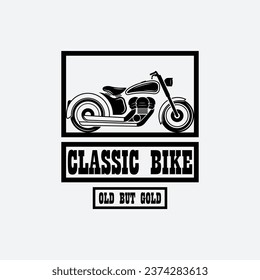 classic bike logo vector icon illustration design. logo for motorcycle club, badge and brand company