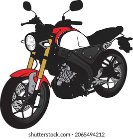 Classic Bike motorcycle parking vector