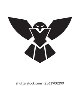 Classic Black Eagle Vector Design