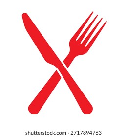 Icono clásico del Vector del cuchillo y de la cuchara negros del tenedor que simboliza la hospitalidad y la vajilla del comedor para la marca del restaurante y la Ilustración vectorial editable de las ilustraciones digitales aislada en un fondo blanco