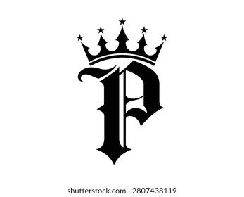 Logotipo inicial negro clásico