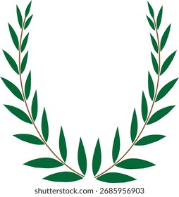 Vector clásico de corona de laurel negro – Símbolo de honor y victoria