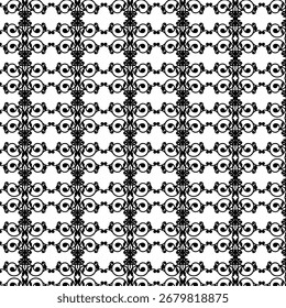 Classic Black Ornamental Seamless Pattern