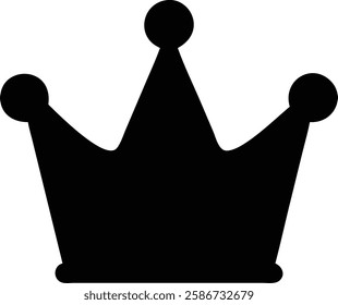 Classic Black Silhouette Crown - Symbol of Royalty and Authority