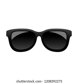 Classic black sunglasses vector icon isolated on white background