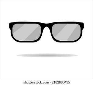 Classic black sunglasses vector isolated on white background