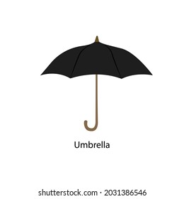 Classic Black Unbrella Vector Icon Simple Stock Vector (royalty Free 