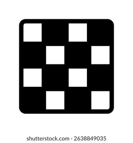 Classic Black and White Checkered Game Board Symbol