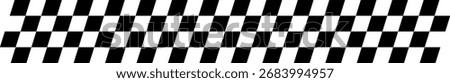 Classic Black and White Checkered Race Flag Vector Design