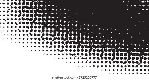 Plano de fundo clássico de ponto de meio-tom preto e branco