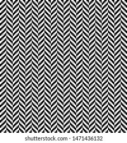 Classic Black and white herringbone pattern