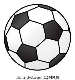 A classic black and white soccer ball.