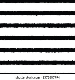 Classic black and white stripe pattern,  hand drawn style . 