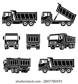Classic black and white vintage double decker buses arranged in a row