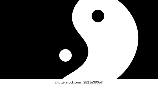 Classic black and white Yin Yang symbol representing balance, harmony, dualism, and Taoist philosophy.