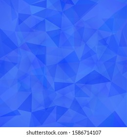 Classic Blue abstract low-poly. Vector 3D design template. Geometric background with ice texture.