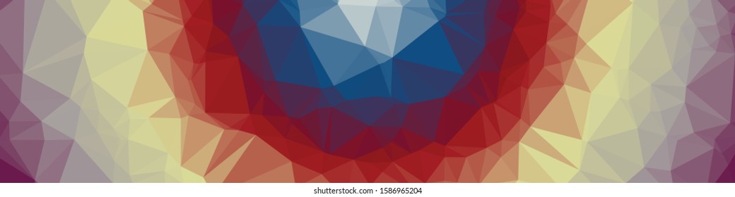Classic Blue Abstract trianglify Generative Art background illustration