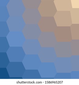 Classic Blue Abstract trianglify Generative Art background illustration