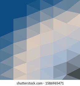 Classic Blue Abstract trianglify Generative Art background illustration