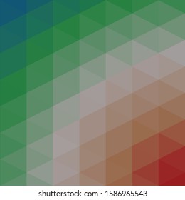 Classic Blue Abstract trianglify Generative Art background illustration