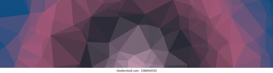 Classic Blue Abstract trianglify Generative Art background illustration