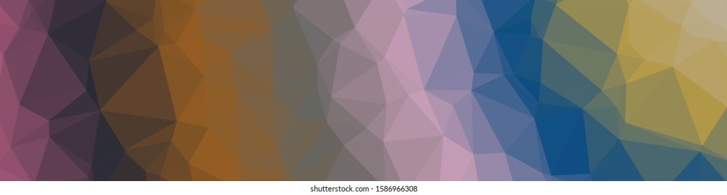 Classic Blue Abstract trianglify Generative Art background illustration