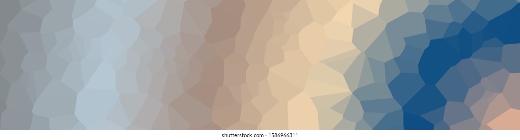 Classic Blue Abstract trianglify Generative Art background illustration