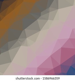 Classic Blue Abstract trianglify Generative Art background illustration