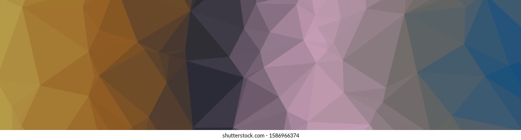 Classic Blue Abstract trianglify Generative Art background illustration