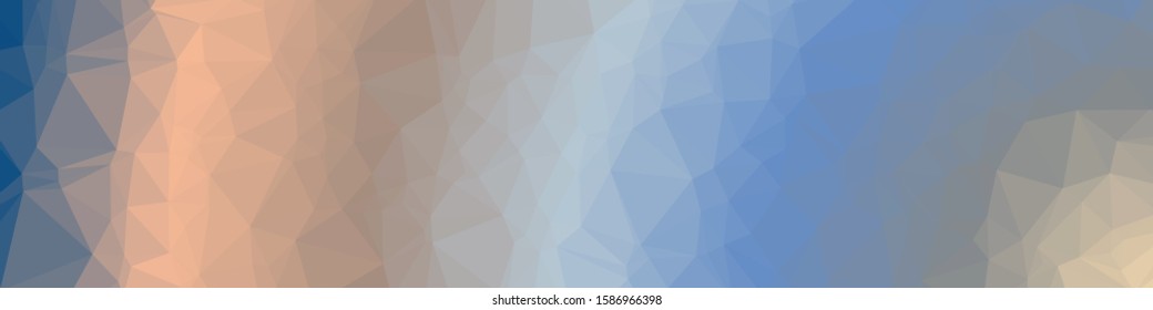 Classic Blue Abstract trianglify Generative Art background illustration