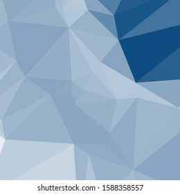 Classic Blue Abstract trianglify Generative Art background illustration