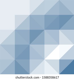 Classic Blue Abstract trianglify Generative Art background illustration