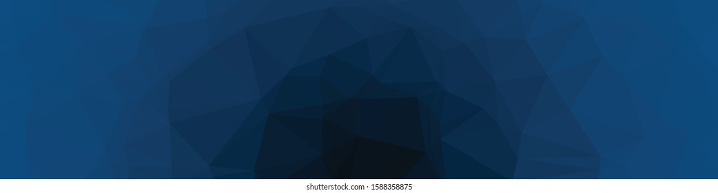 Classic Blue Abstract trianglify Generative Art background illustration