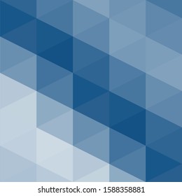 Classic Blue Abstract trianglify Generative Art background illustration