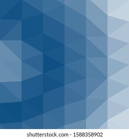 Classic Blue Abstract trianglify Generative Art background illustration