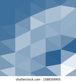 Classic Blue Abstract trianglify Generative Art background illustration