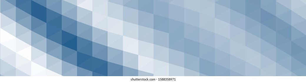 Classic Blue Abstract trianglify Generative Art background illustration