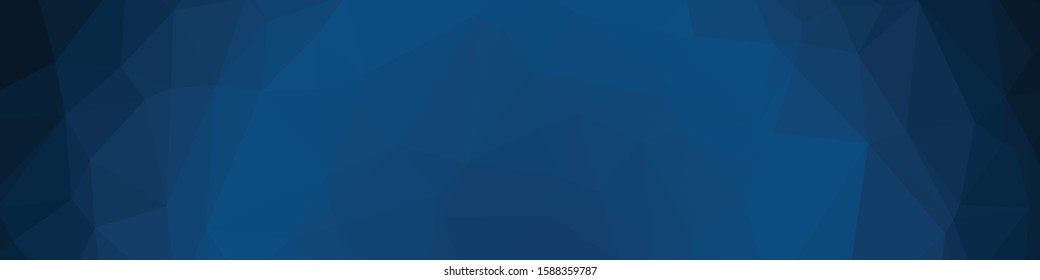 Classic Blue Abstract trianglify Generative Art background illustration