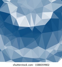Classic Blue Abstract trianglify Generative Art background illustration