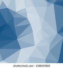 Classic Blue Abstract trianglify Generative Art background illustration