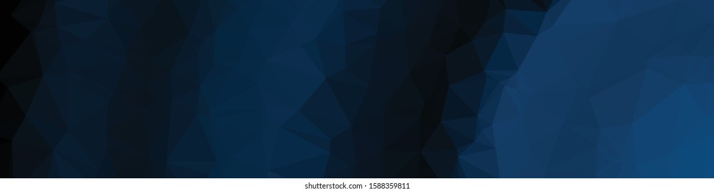 Classic Blue Abstract trianglify Generative Art background illustration