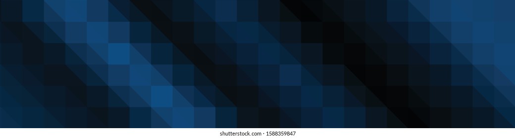 Classic Blue Abstract trianglify Generative Art background illustration