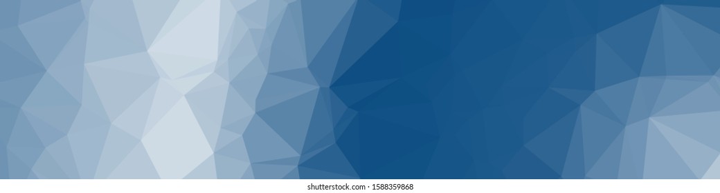 Classic Blue Abstract trianglify Generative Art background illustration