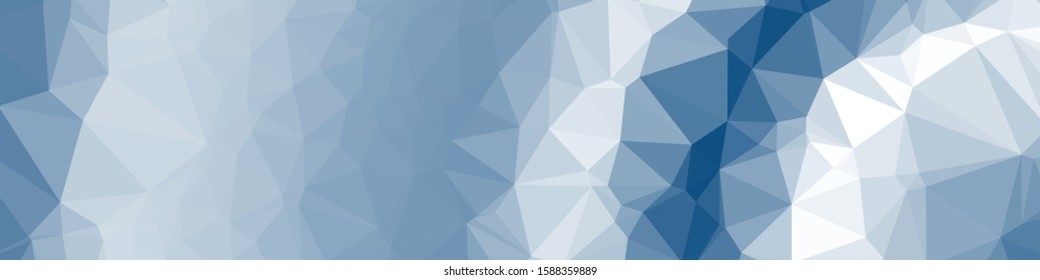 Classic Blue Abstract trianglify Generative Art background illustration