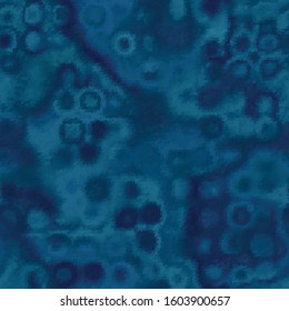 Classic blue blurred vector texture seamless pattern. Variegated soft blended marble dyed background. Denim indigo masculine grunge abstract. Melange japanese dark marbling effect repeat swatch