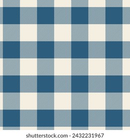 classic blue buffalo plaid seamless pattern vector