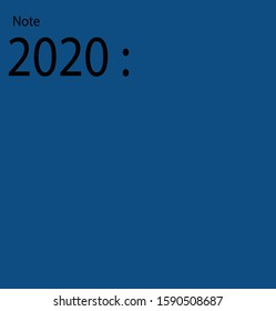 classic blue color note for 2020